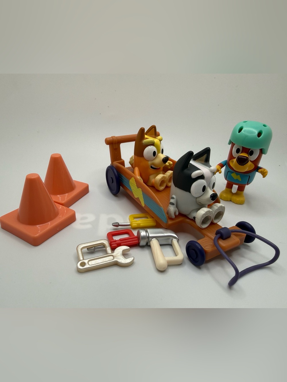Disney Bluey Rust Go Kart playset toy muffin bingo tools